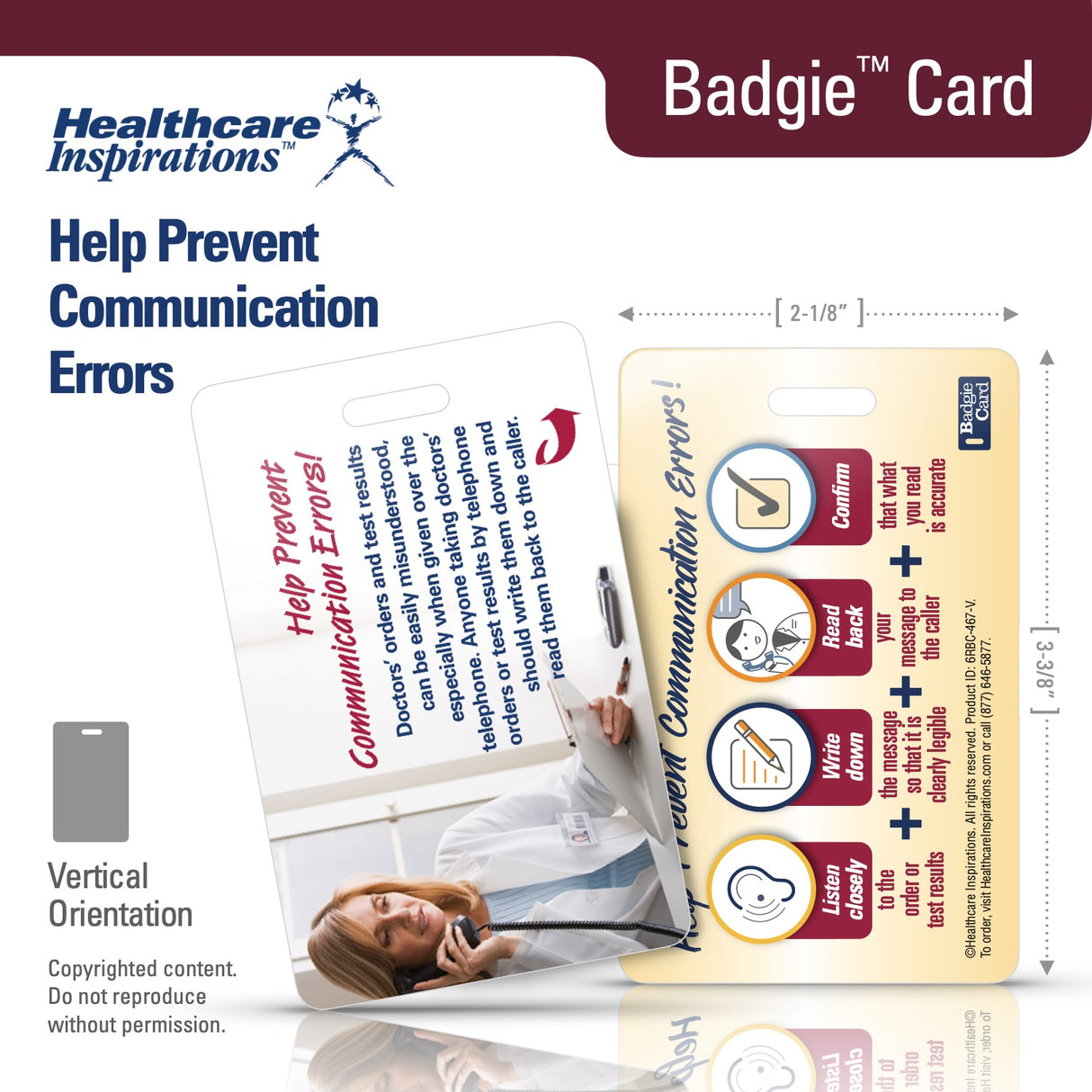 communication errors, read back verification, telephone orders, verbal orders, patient safety, healthcare communication, Badgie Card, healthcare badge card, clinical communication, nursing communication, test result reporting, Joint Commission, read back protocol, communication safety, hospital safety, staff education, patient care communication, healthcare training tool, interdisciplinary communication, safety compliance