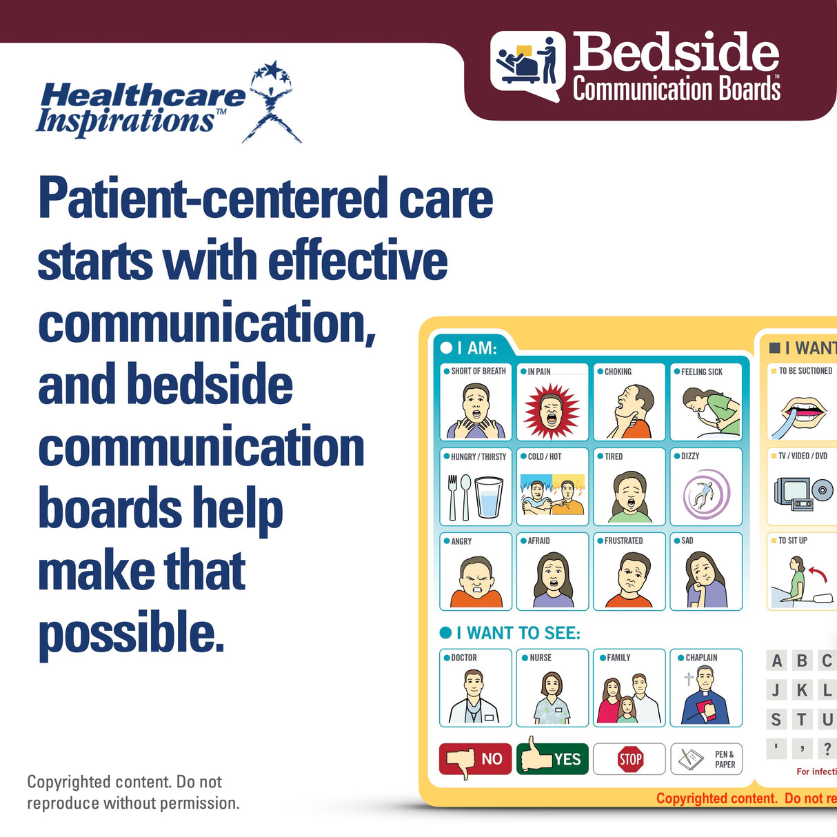 bedside communication board, patient communication board, hospital communication tool, non verbal patient communication, dry erase communication board, bedside patient aid, augmentative communication board, healthcare communication tool, ICU communication board, ventilator patient communication, stroke patient communication board, hospital bedside signage, patient care communication aid, nurse patient communication, healthcare dry erase board, patient needs board, communication board for hospitals, bedside 