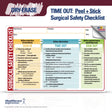 Dry-Erase Surgical Safety Time Out Checklist, Surgical Time Out Board,     WHO Surgical Safety Checklist,  Perioperative Patient Safety, Surgical Team Communication, Operating Room Communication, OR Patient Safety,     Pre-Operative Checklist,     Procedure Room Checklist, Dry-Erase OR Board,     Operating Room Wall Checklist, wrong site surgery prevention, operating room wall board, Universal Protocol checklist