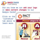 RACE/PASS Fire Safety Badgie™ Card