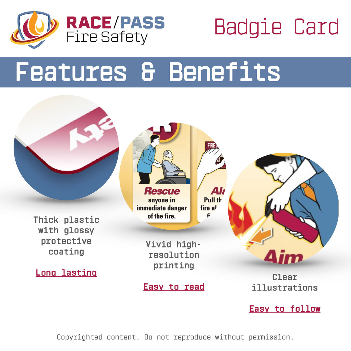 RACE/PASS Fire Safety Badgie™ Card