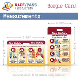 RACE PASS, fire safety, fire safety badge card, Badgie Card, fire response, PASS extinguisher method, workplace safety, emergency preparedness, fire extinguisher training, healthcare fire safety, hospital safety, life safety, fire drill training, staff education, emergency response, safety compliance, The Joint Commission, CMS compliance, point of care reference, employee safety tool