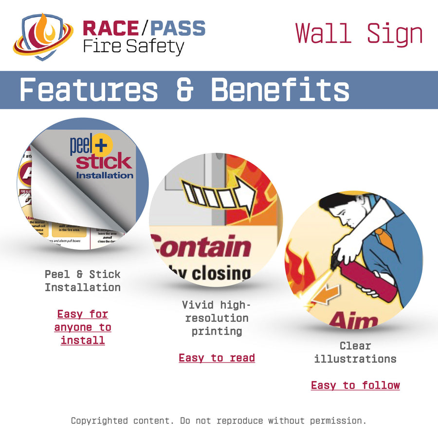 RACE/PASS Fire Safety Wall Sign – Healthcare Inspirations, Inc.