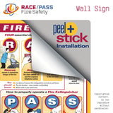 RACE/PASS Fire Safety Wall Sign