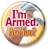 I'm Armed. Are You? Button